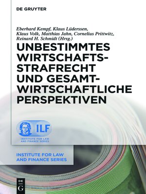 cover image of Unbestimmtes Wirtschaftsstrafrecht und gesamtwirtschaftliche Perspektiven
